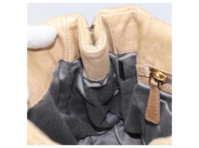 Borsa a mano Miu Miu Matelassé in pelle beige e oro autentica BA15801V D'oro - vista 24