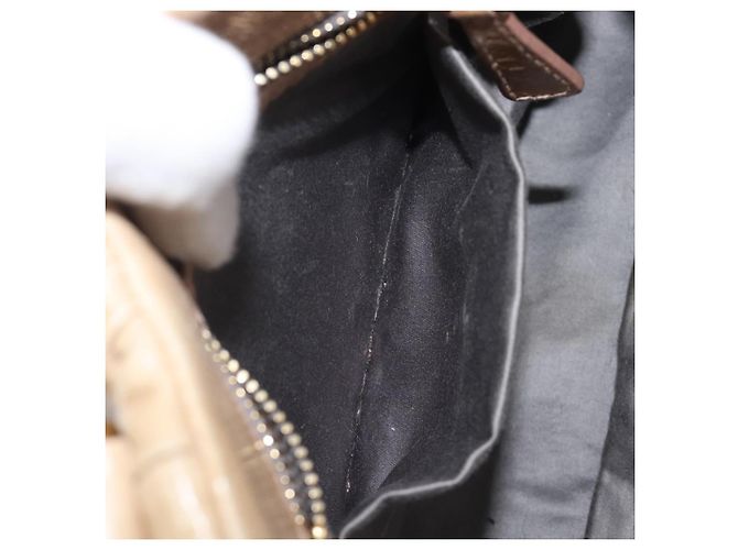 Borsa a mano Miu Miu Matelassé in pelle beige e oro autentica BA15801V D'oro - vista 27