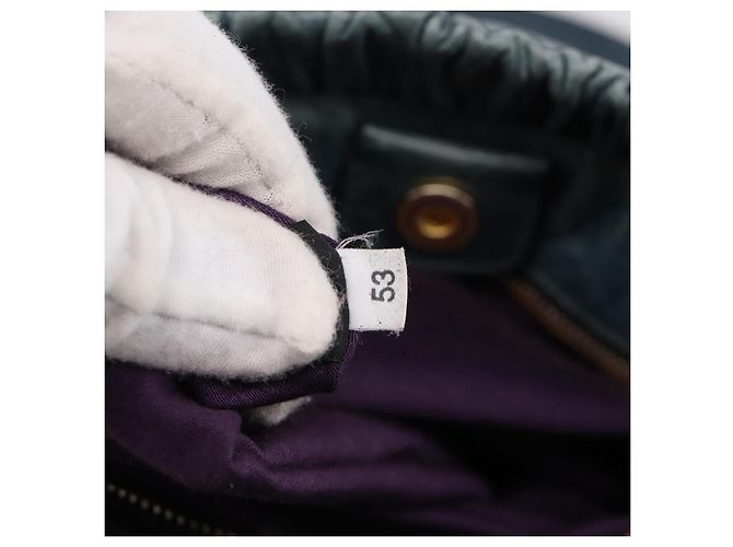 Bolsa Miu Miu em couro 2way azul tom dourado Auth 167595M - vista 22