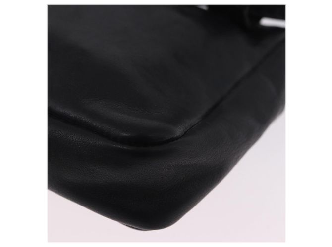 Borsa vita CHANEL COCO Mark Chain in pelle d'agnello nera e oro CC Auth bs18653 Nero D'oro - vista 14