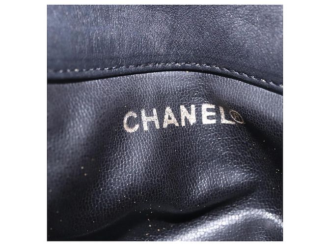 Borsa vita CHANEL COCO Mark Chain in pelle d'agnello nera e oro CC Auth bs18653 Nero D'oro - vista 19