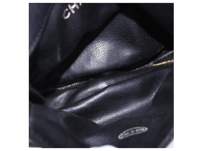 Borsa vita CHANEL COCO Mark Chain in pelle d'agnello nera e oro CC Auth bs18653 Nero D'oro - vista 20