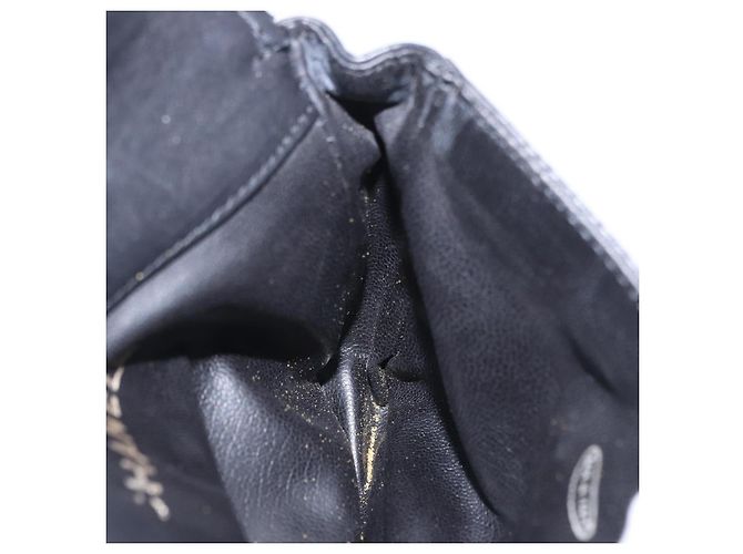 Borsa vita CHANEL COCO Mark Chain in pelle d'agnello nera e oro CC Auth bs18653 Nero D'oro - vista 21