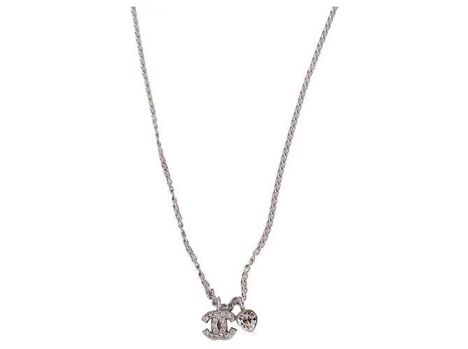 Collana Chanel in acciaio argento - vista 2