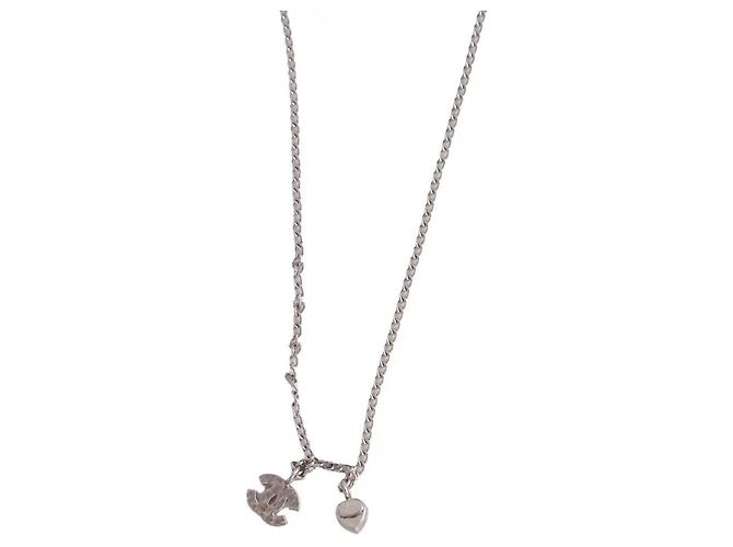 Collana Chanel in acciaio argento - vista 4
