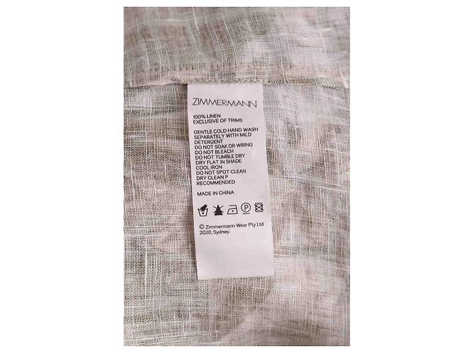 Zimmermann Leinenhemd Khaki - Ansicht 6