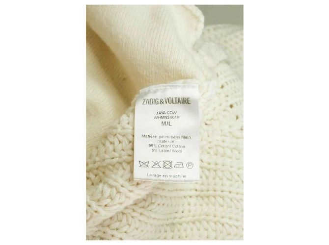 Zadig & Voltaire Strickjacke Beige Baumwolle M - Ansicht 6
