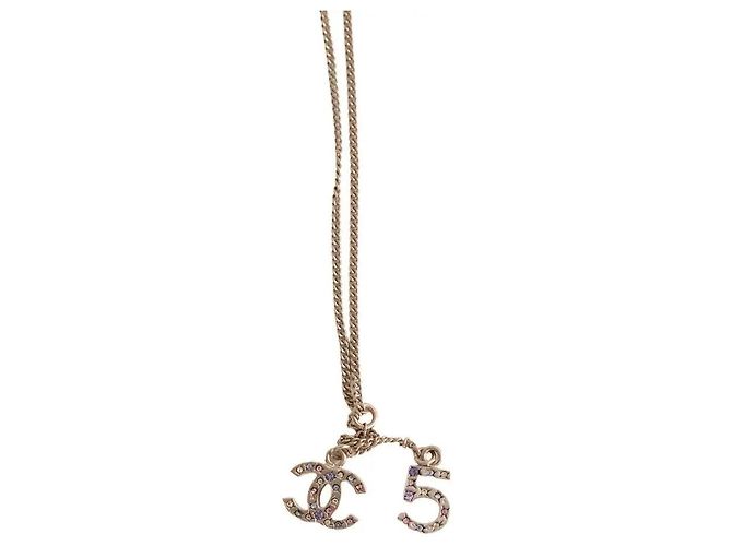 Collana Chanel dorata in acciaio D'oro - vista 2