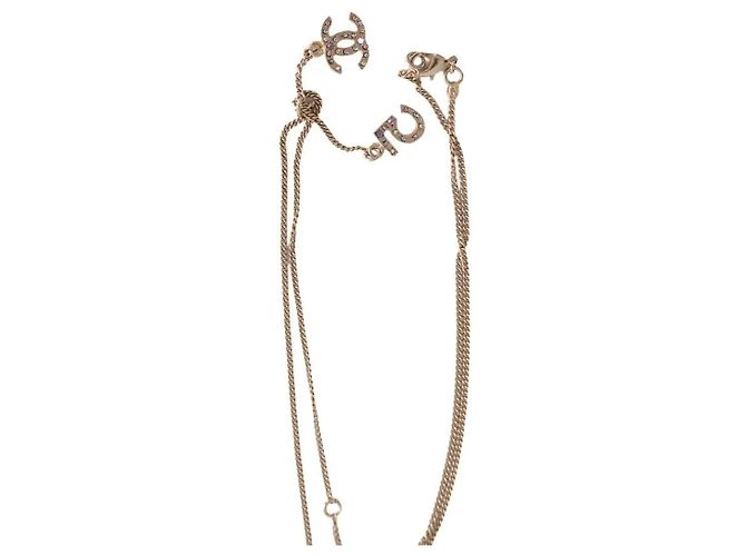 Collana Chanel dorata in acciaio D'oro - vista 4