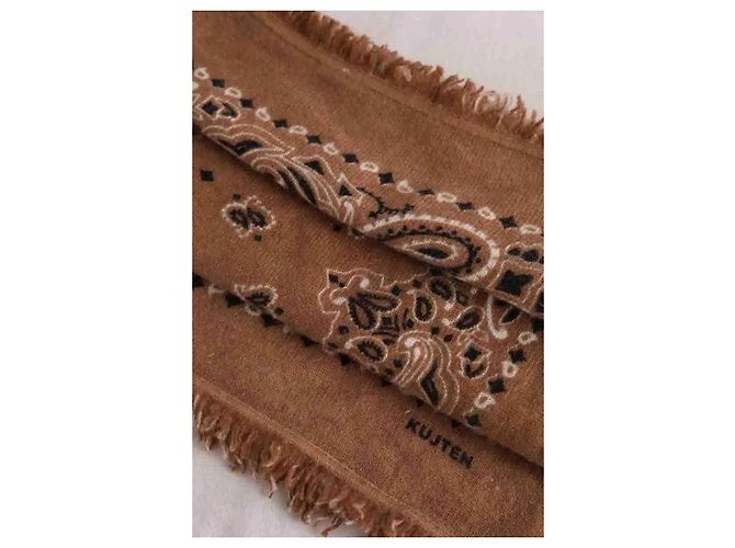 Autre Marque Kujten Quadratisches Tuch Kaschmir Camel Kamel - Ansicht 4