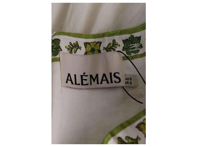 Autre Marque Jupe Alemais en lin blanc - vue 5