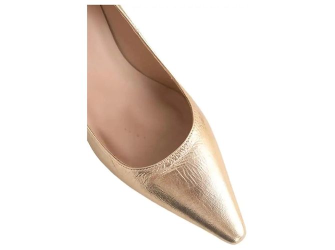 Décolleté Lk Bennett Floret in pelle dorata D'oro - vista 5