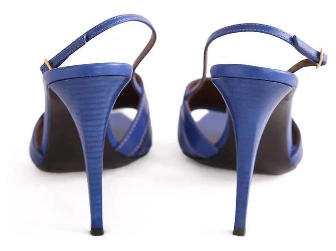 Décolleté Giuseppe Zanotti in pelle blu - vista 2