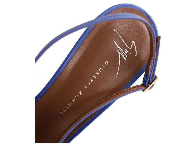 Décolleté Giuseppe Zanotti in pelle blu - vista 4
