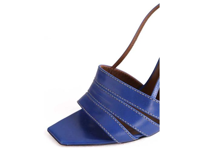 Décolleté Giuseppe Zanotti in pelle blu - vista 5