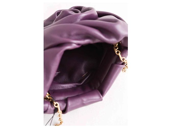 Mini mala de mão Burberry em couro roxa Roxo - vista 6