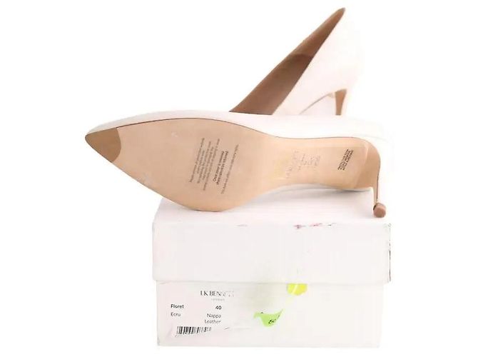 Lk Bennett Floret leather heels ecru Cream - view 6
