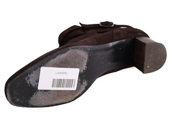Botas con hebilla Michel Vivien en ante marrón Castaño - vista 5