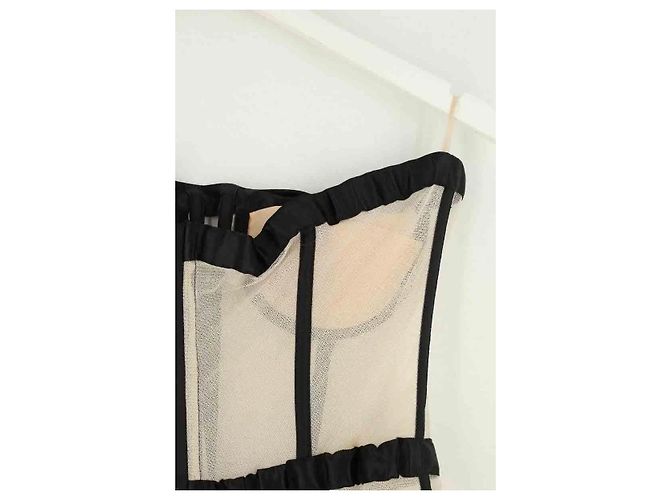 Corsetto La Perla in seta beige - vista 4