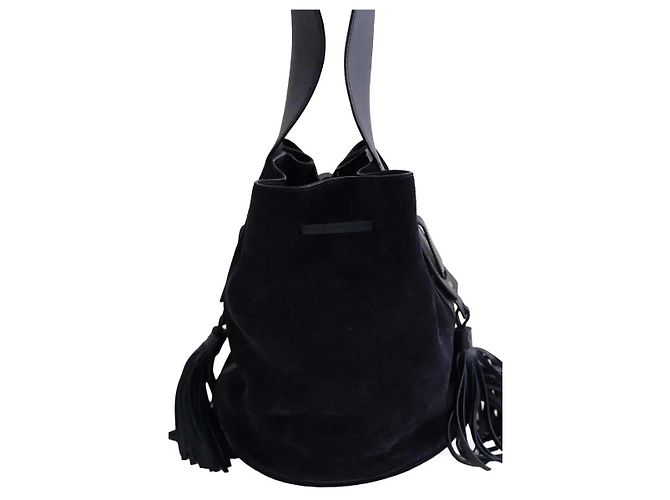 Isabel Marant Borsa a secchiello Silano blu navy - vista 3