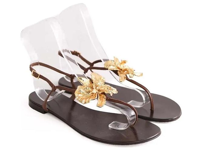 Sandali Giuseppe Zanotti in pelle marrone - vista 3