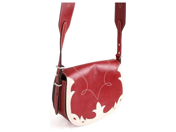Ralph Lauren Borsa a tracolla Polo ID western saddle bag bordeaux Bordò - vista 3
