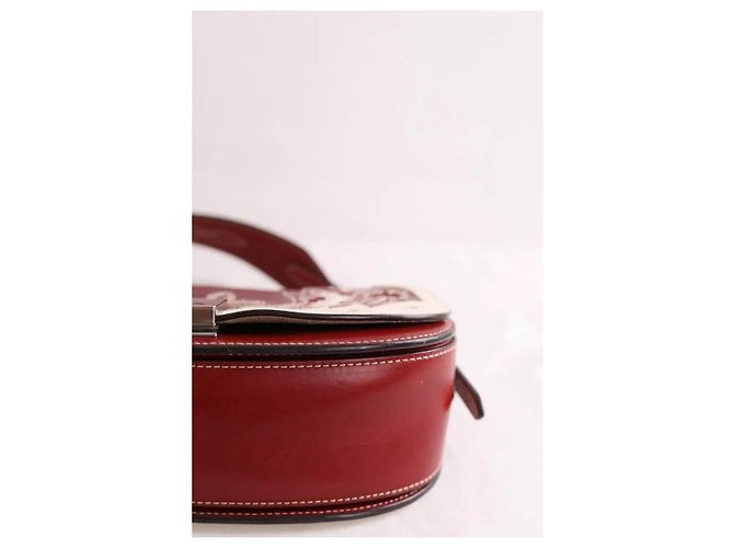 Ralph Lauren Borsa a tracolla Polo ID western saddle bag bordeaux Bordò - vista 5