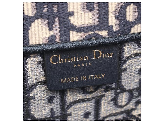 Christian Dior Dior BOOK TOTE Borsa Tote Media Beige Blu navy - vista 2