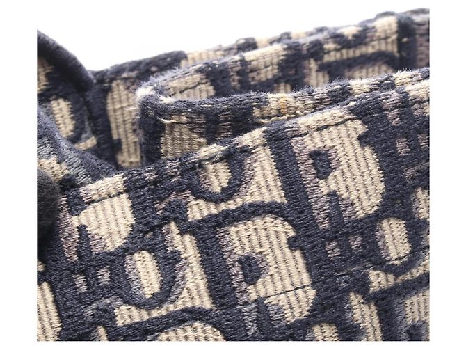 Christian Dior Dior BOOK TOTE Borsa Tote Media Beige Blu navy - vista 4