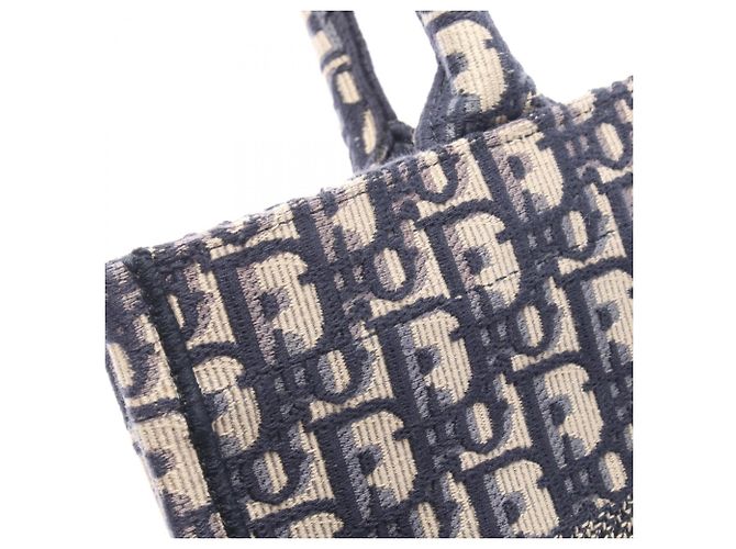 Christian Dior Dior BOOK TOTE Borsa Tote Media Beige Blu navy - vista 5