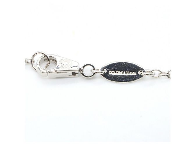 Collana Dolce & Gabbana Crown Black Diamond Nero Argento - vista 3