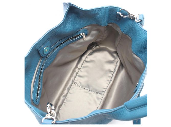 Borsa Shopping Tod's Alf Piccola 2Way Tote Blu - vista 3