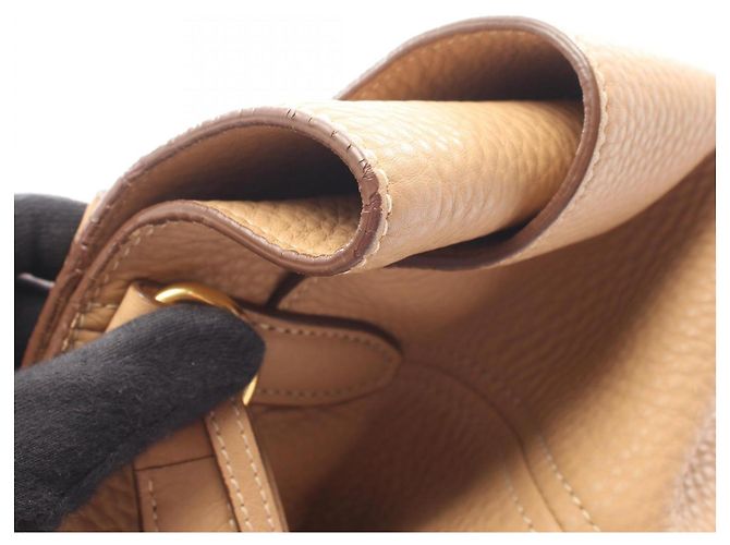 Bolso Tote Prada de piel beige - vista 10