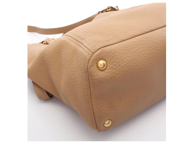 Bolso Tote Prada de piel beige - vista 13
