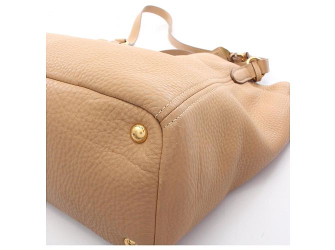 Bolso Tote Prada de piel beige - vista 14