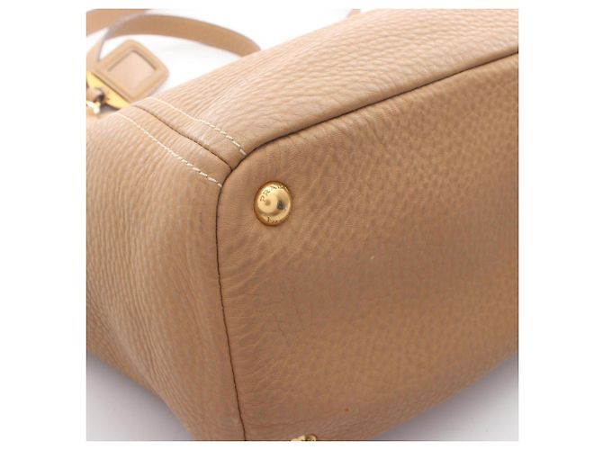 Bolso Tote Prada de piel beige - vista 15