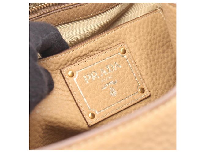 Bolso Tote Prada de piel beige - vista 4
