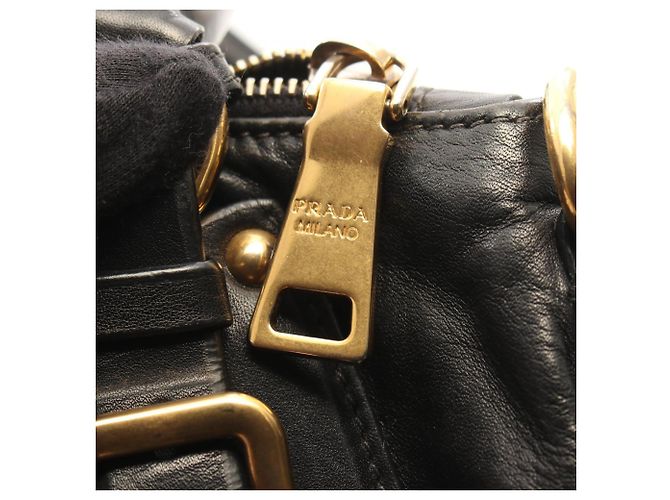 Borsa a mano 2-Way Prada PRADA con logo in metallo Nero - vista 11