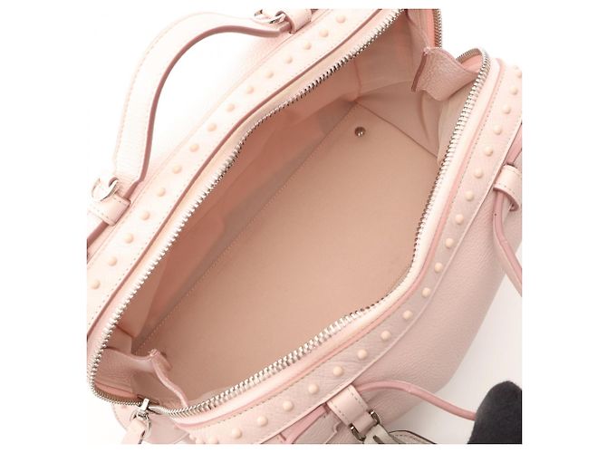 Borsa a mano 2-Way Tod's Gommini in pelle rosa - vista 3