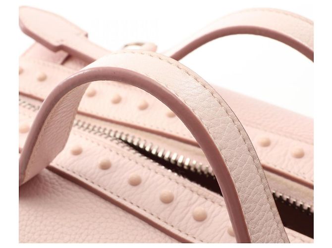 Borsa a mano 2-Way Tod's Gommini in pelle rosa - vista 5