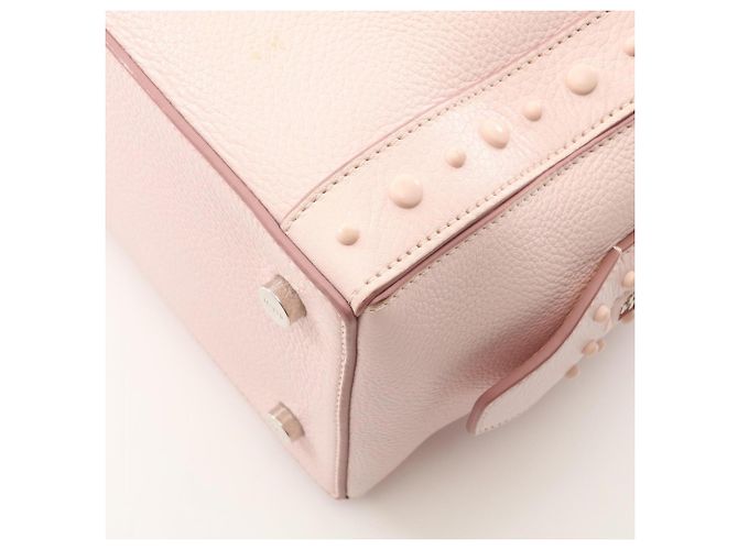 Borsa a mano 2-Way Tod's Gommini in pelle rosa - vista 7