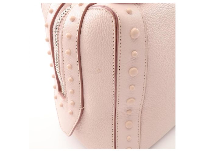 Borsa a mano 2-Way Tod's Gommini in pelle rosa - vista 8