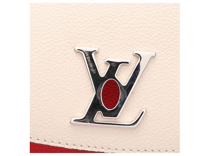 Bolsa de Mão 2-Way Louis Vuitton Lockme Ever BB Preto Vermelho Cru - vista 12