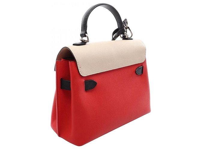 Bolsa de Mão 2-Way Louis Vuitton Lockme Ever BB Preto Vermelho Cru - vista 2