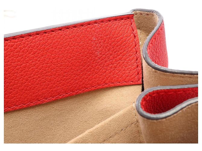 Bolsa de Mão 2-Way Louis Vuitton Lockme Ever BB Preto Vermelho Cru - vista 6