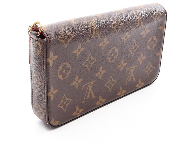 Pochette Félicie Borsa a tracolla Louis Vuitton Pochette Felicie Monogram Marrone - vista 2