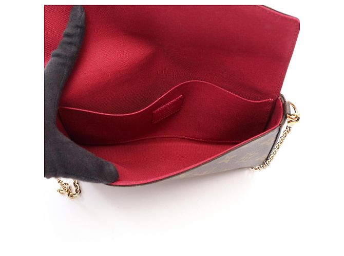 Pochette Félicie Borsa a tracolla Louis Vuitton Pochette Felicie Monogram Marrone - vista 3
