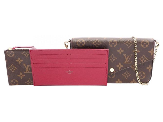 Pochette Félicie Borsa a tracolla Louis Vuitton Pochette Felicie Monogram Marrone - vista 6
