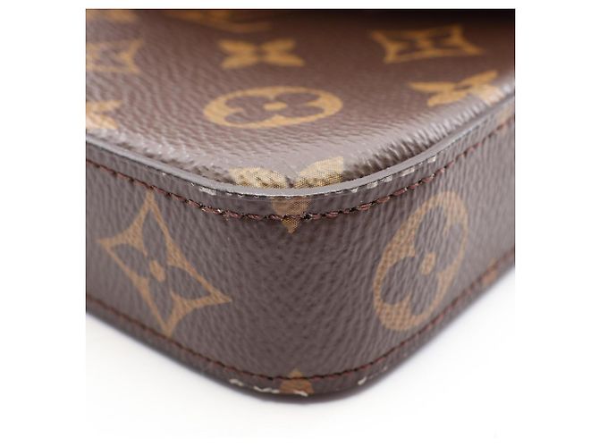 Pochette Félicie Borsa a tracolla Louis Vuitton Pochette Felicie Monogram Marrone - vista 7