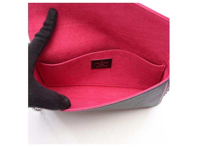 Pochette Félicie Borsa Louis Vuitton Pochette Felicie Nero Rosa - vista 3